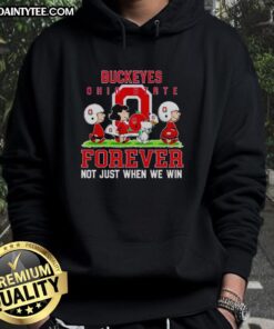 Awesome Peanuts Ohio State Buckeyes Forever hoodie showcasing team spirit, perfect for fans celebrating all seasons.