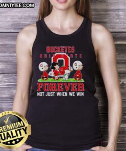Awesome Peanuts Ohio State Buckeyes Forever tank top showcasing team spirit, perfect for fans celebrating every game.