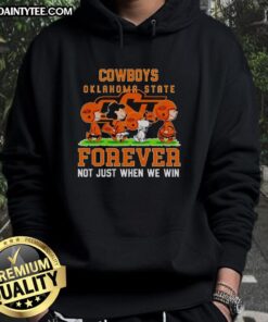 Awesome Peanuts Oklahoma State Cowboys Forever hoodie showcasing team spirit, perfect for fans celebrating every game.