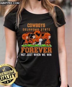 Awesome Peanuts Oklahoma State Cowboys Forever Ladies Tee showcasing team spirit, perfect for fans beyond just game day.