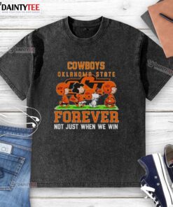 Awesome Peanuts Oklahoma State Cowboys Forever t-shirt, perfect for fans celebrating team spirit beyond just wins.