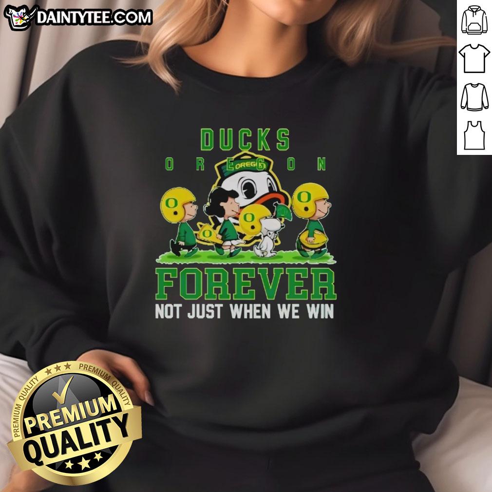awesome-peanuts-oregon-ducks-forever-not-just-when-we-win-sweatshirt Alt Text: Awesome Peanuts Oregon Ducks Forever sweatshirt featuring vibrant design, perfect for fans celebrating every game.