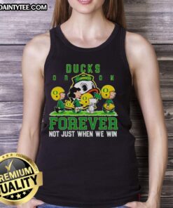Awesome Peanuts Oregon Ducks Forever tank top featuring vibrant graphics for passionate fans, perfect for game day style.