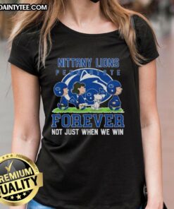 Awesome Peanuts Penn State Nittany Lions Forever tee for ladies, celebrating team spirit beyond just victories.