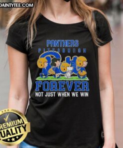Awesome Peanuts Pitt Panthers Forever Ladies Tee, showcasing team spirit and style for true fans, not just when we win.