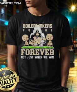 Awesome Peanuts Purdue Boilermakers Forever T-Shirt featuring a fun design for loyal fans, perfect for game day.