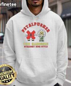 Awesome Petalpusher PHX Hardcore Hoodie in black with vibrant graphic design, perfect for streetwear enthusiasts.