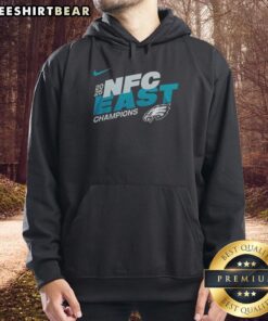 Alt Text: Awesome Philadelphia Eagles 2025 NFC East Champions Super Bowl LX hoodie featuring the team mascot design.
