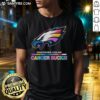 Awesome Philadelphia Eagles Football T-Shirt featuring a colorful 'Cancer Sucks' logo design for fans and supporters.