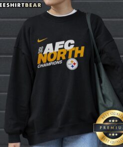Alt Text: Awesome Pittsburgh Steelers 2025 NFC East Champions Super Bowl LX mascot sweatshirt, featuring vibrant team colors and logo.
