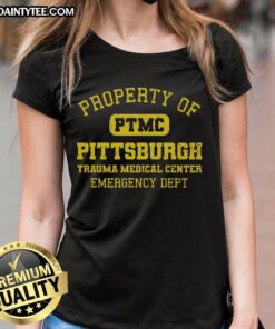 Alt Text: Awesome Pittsburgh Trauma Medical Center Ladies Tee featuring a stylish design for healthcare enthusiasts.