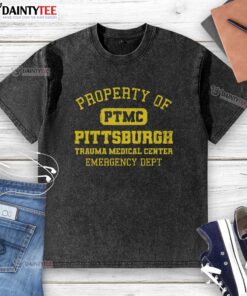 Awesome Pittsburgh Trauma Medical Center washed t-shirt featuring a stylish design and comfortable fit for fans.