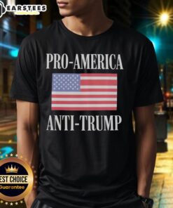 Awesome Pro America Anti Trump T-Shirt featuring bold graphics and a patriotic design, perfect for expressing your views.