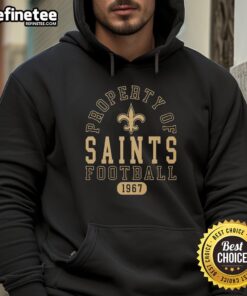 New Orleans Saints hoodie featuring 'Awesome Property Since 1967' design, perfect for football fans and stylish game day wear.