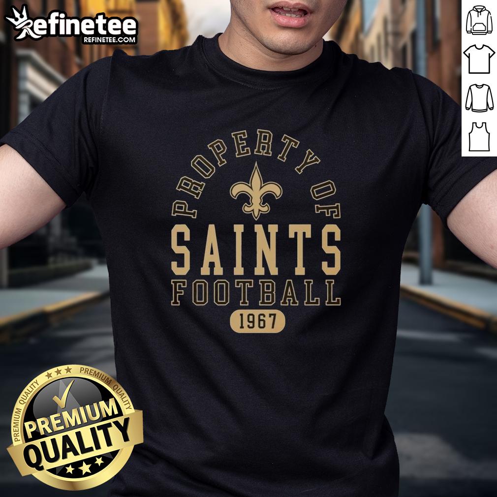 awesome-property-of-new-orleans-saints-football-since-1967-t-shirt-1 Awesome New Orleans Saints Football T-Shirt since 1967, showcasing team pride with vibrant colors and bold graphics.