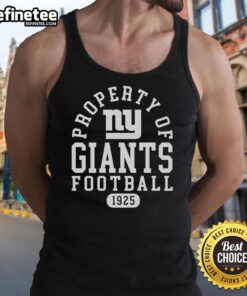 New York Giants football tank top featuring 'Awesome Property of New York Giants Since 1925' design for fans.