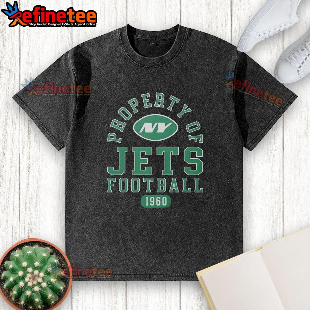 awesome-property-of-new-york-jets-football-since-1960-washed-t-shirt New York Jets football washed t-shirt, showcasing team spirit since 1960, perfect for fans and casual wear.