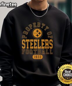 Alt Text: Cozy Pittsburgh Steelers sweatshirt celebrating the team's legacy since 1933, perfect for fans and game day wear.