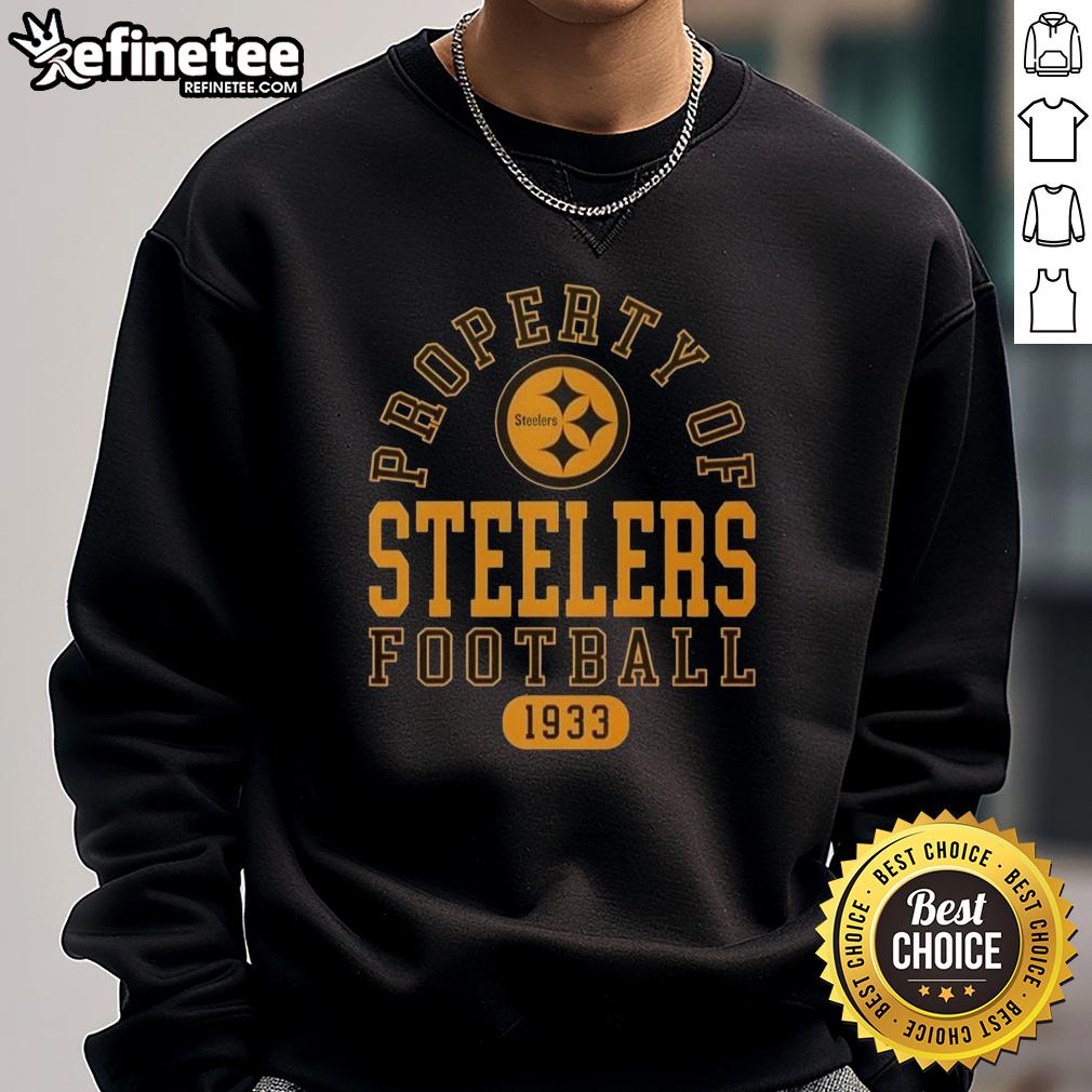 awesome-property-of-pittsburgh-steelers-football-since-1933-sweatshirt Alt Text: Cozy Pittsburgh Steelers sweatshirt celebrating the team's legacy since 1933, perfect for fans and game day wear.