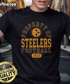 Awesome Pittsburgh Steelers football T-shirt since 1933 featuring team logo and vintage design, perfect for fans.