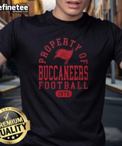 Awesome Property of Tampa Bay Buccaneers Football since 1976 T-shirt featuring team colors and logo, perfect for fans.