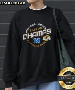 Awesome Rams Champions Divisional Round 2025-26 sweatshirt featuring vibrant team colors and logo, perfect for fans.