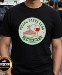 Awesome Retro Social Pasta Club Supper Club Est 2024 T-Shirt featuring vintage design and vibrant colors for food lovers.