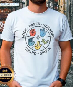 Awesome Rock Paper Scissors T-Shirt featuring a fun graphic design perfect for game lovers and casual wear.