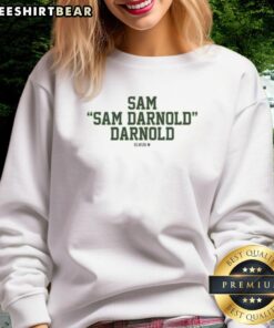Awesome Sam Darnold sweatshirt featuring vibrant graphics and comfortable fabric, perfect for fans of the NFL star.