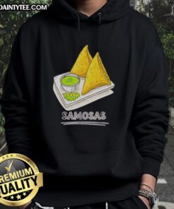 Awesome Samosa Lover hoodie featuring colorful samosas, perfect for Indian snack foodies and stylish food enthusiasts.
