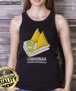 Awesome Samosa Lover tank top featuring delicious Indian snack food, perfect for foodies and samosa enthusiasts.