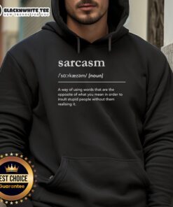 Awesome Sarcasm Definition Hoodie featuring bold text design, perfect for humor lovers and casual fashion enthusiasts.