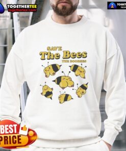 Awesome Save The Bees Boobees Sweatshirt featuring a fun bee graphic and vibrant colors, perfect for eco-conscious fashion.