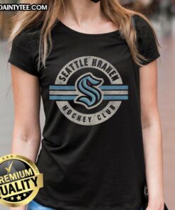 Awesome Seattle Kraken Surround Ladies Tee featuring vibrant team colors and logo, perfect for fans and casual wear.