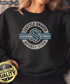 Awesome Seattle Kraken Surround Sweatshirt featuring team colors and logo, perfect for fans and chilly game days.
