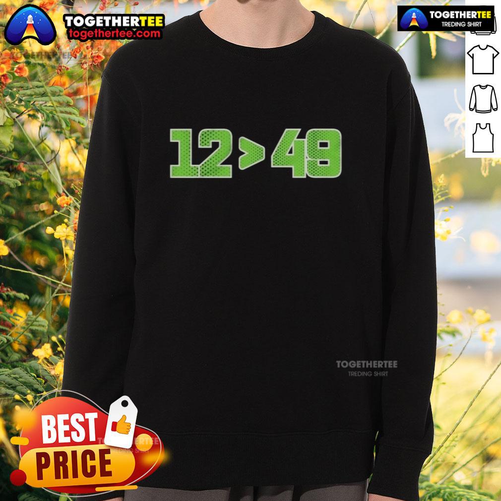 Awesome Seattle Seahawks 12 Defeated 49 Sweatshirt Awesome Seattle Seahawks 12 Defeated 49 sweatshirt featuring team colors and logo, perfect for game day.