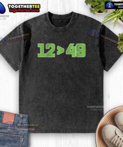 Awesome Seattle Seahawks 12 Defeated 49 washed t-shirt featuring bold team graphics for fans of Seattle football.