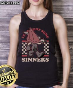Awesome Silent Hill Pyramid graphic tank top design featuring a haunting aesthetic for gamers and horror fans.
