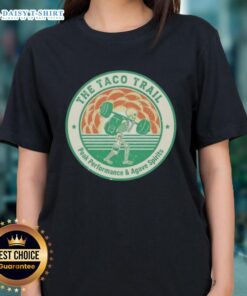 Awesome Skeleton Taco Trail Peak Performance ladies tee featuring agave spirits design, perfect for casual wear.