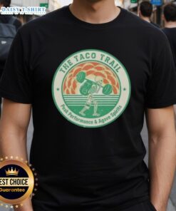 Awesome Skeleton Taco Trail Peak Performance T-Shirt featuring vibrant design and agave spirits theme.