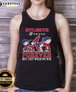 Alt Text: Awesome Snoopy Peanuts Atlanta Braves Forever tank top, perfect for fans showing support, win or lose.