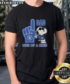 Alt Text: Awesome Snoopy San Diego Padres Dad T-Shirt featuring a unique design for baseball fans and proud dads.