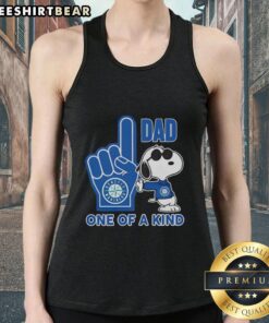 Alt Text: Unique Snoopy Seattle Mariners tank top for dads, featuring a fun design perfect for casual outings or game day.