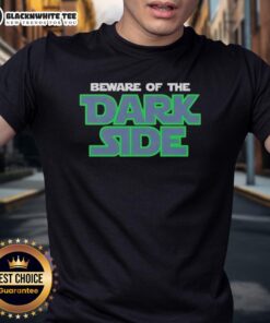 Awesome Star Wars Beware Of The Dark Side T-Shirt featuring iconic characters and a bold design for fans of the saga.
