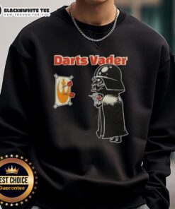 Awesome Star Wars darts Vader sweatshirt featuring a bold graphic design of Darth Vader for fans and collectors.