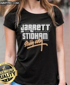 Awesome Stiddy City GTA Vice City style tee featuring Jarrett Stidham for Denver Broncos ladies in vibrant colors.