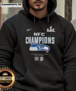 Seattle Seahawks 2025 NFC Champions hoodie showcasing team pride for Super Bowl LX with vibrant colors and bold graphics.