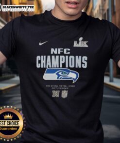 Awesome Super Bowl LX Seattle Seahawks 2025 NFC Champions T-Shirt featuring bold team graphics and vibrant colors.