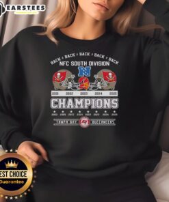 Awesome Tampa Bay Buccaneers Football Champions NFC South Division 2025 Back-to-Back Sweatshirt design