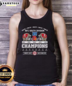 Awesome Tampa Bay Buccaneers Football Champions NFC South Division 2025 Back-to-Back tank top design showcasing team pride.